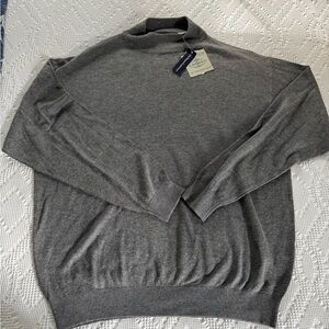 🩶 NWT Latitude Northern Isles Silk/Rayon/Cashmere Blend Sweater, Grey, Size L